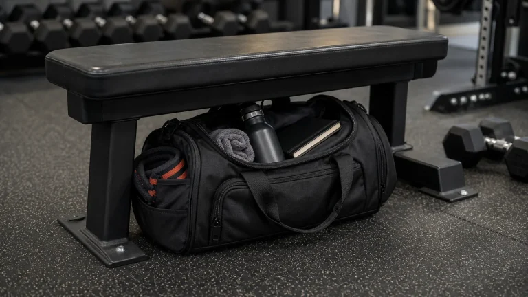 Do you carry your gym bag around the gym with a compact bag tucked under a bench