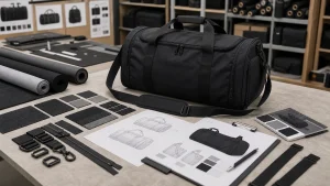 How to make a gym bag with factory prototype materials patterns and hardware