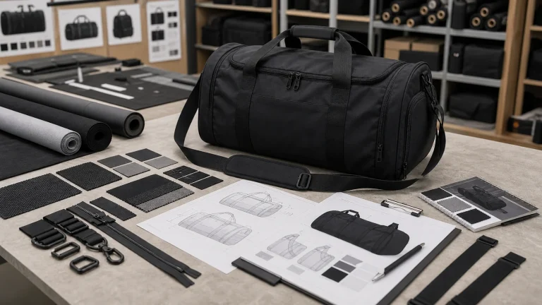 How to make a gym bag with factory prototype materials patterns and hardware
