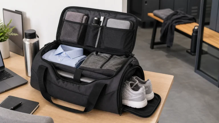 How to pack a gym bag with organized work and training gear