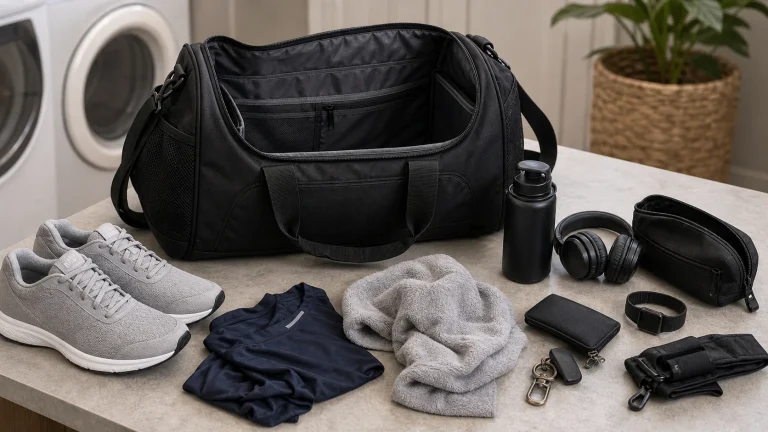 How to wash gym bag with pockets emptied before cleaning