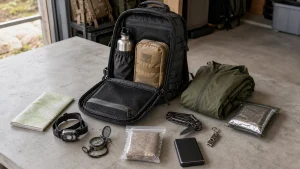 Core gear showing what should be in a tactical backpack