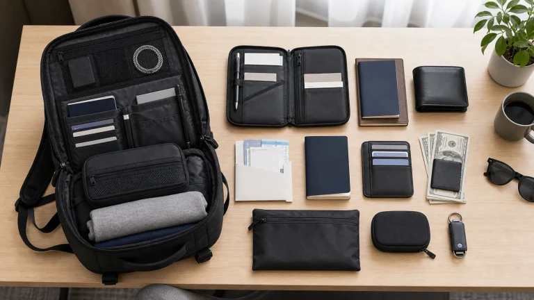 What to put in backpack for travel with documents cash and organized essentials